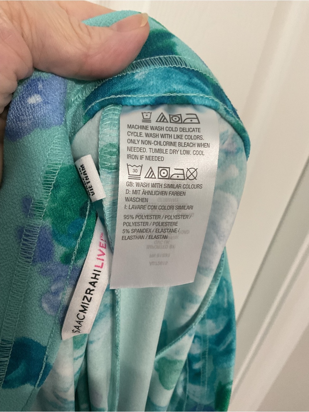 Issac Mizarahi Floral Swing Skirt - Aqua Teal - Picture 5 of 13